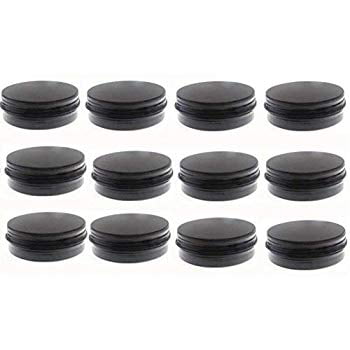 12 Screw Top Round Aluminum Tin Can Storage Jars Containers Box Clear Window Lid